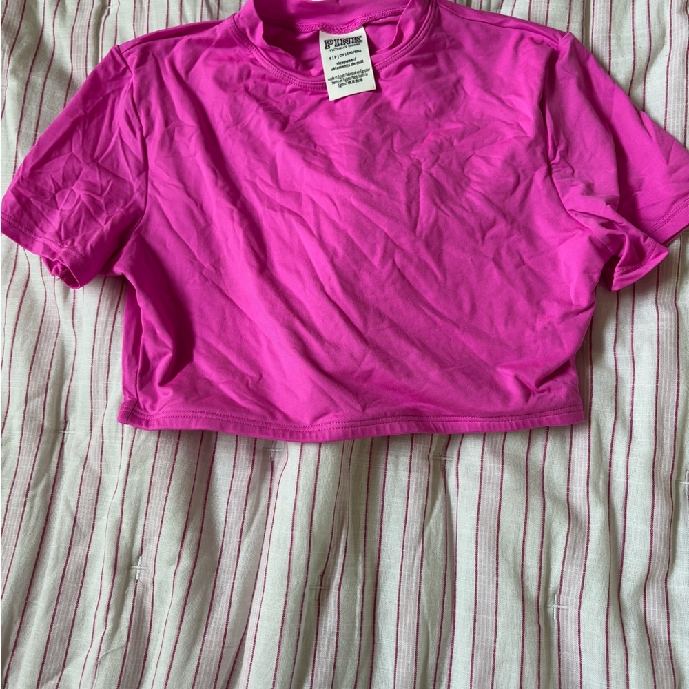 Pink Cropped T-Shirt
